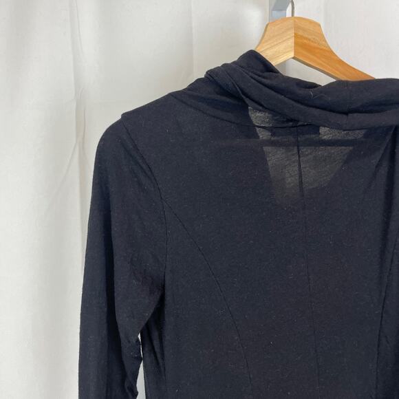 CHALET Caroline Knit Dress Long Sleeve Cowl Neck A-Line Midi Black Size XS - Picture 7 of 9